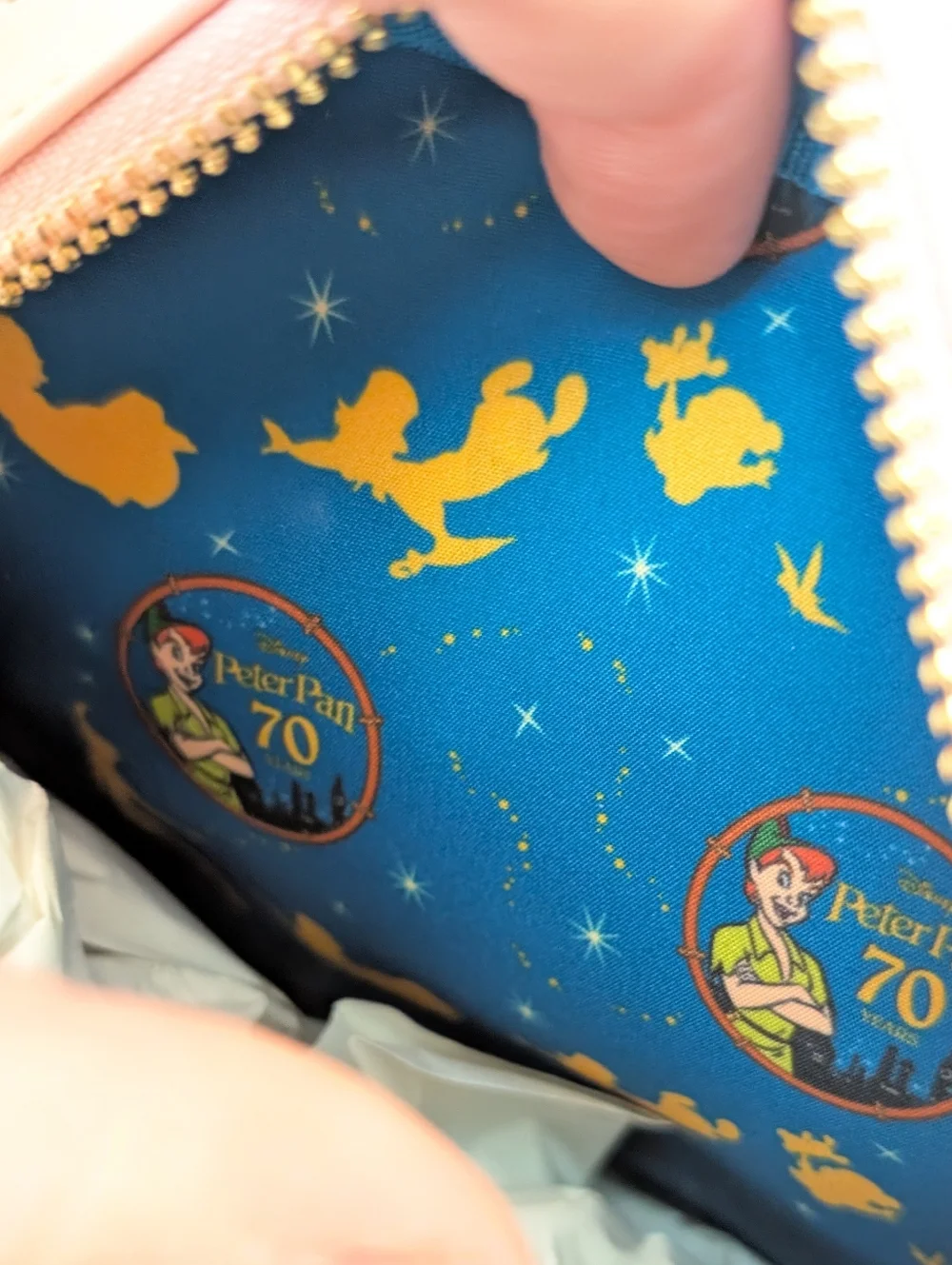 Loungefly Peter Pan 70th Anniversary You Can Fly pink Mini Backpack disney NWT - Picture 5 of 5